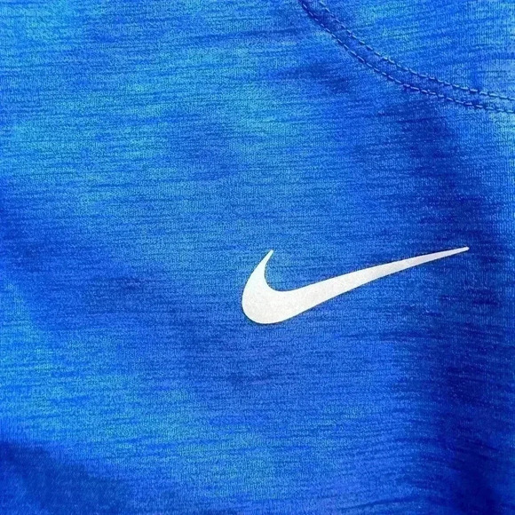 Women's Nike Fast Running Midrise Leggings Dri-Fit Drawstring Blue Size Medium - Picture 2 of 9